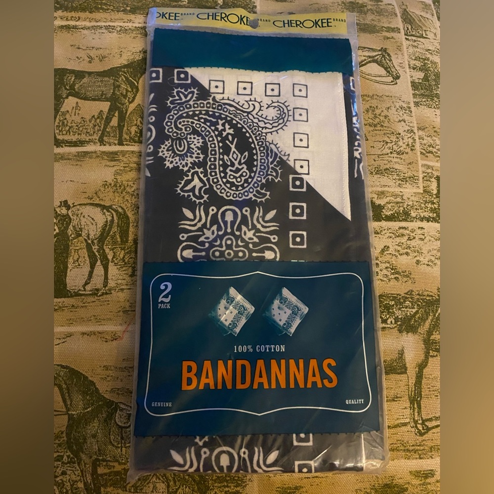 NEW Vintage CHEROKEE Bandanas Set of 2